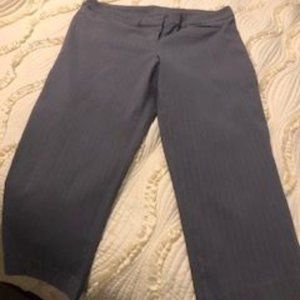 Grey Pin Stripe Capri
